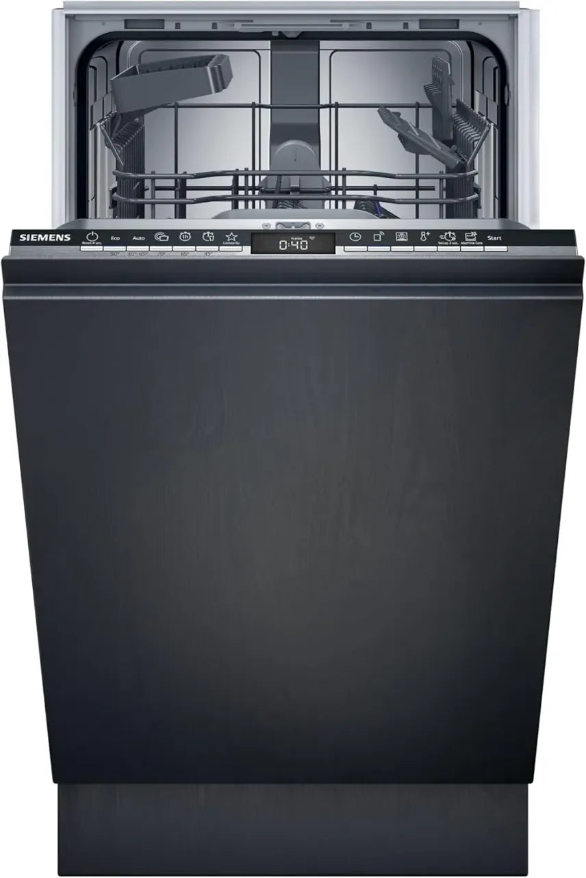 Siemens SR65YX08ME iQ500 Lave-vaisselle intelligent tout intégrable 45 cm – Tiroir à couverts, zéolithe, extra silencieux, aquaStop, ouverture auto