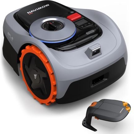 Navimow i105E Robot tondeuse sans câble périmétrique – Recommandé 500 m², max. 600 m², RTK+Vision, cartographie IA, limites virtuelles, multizone