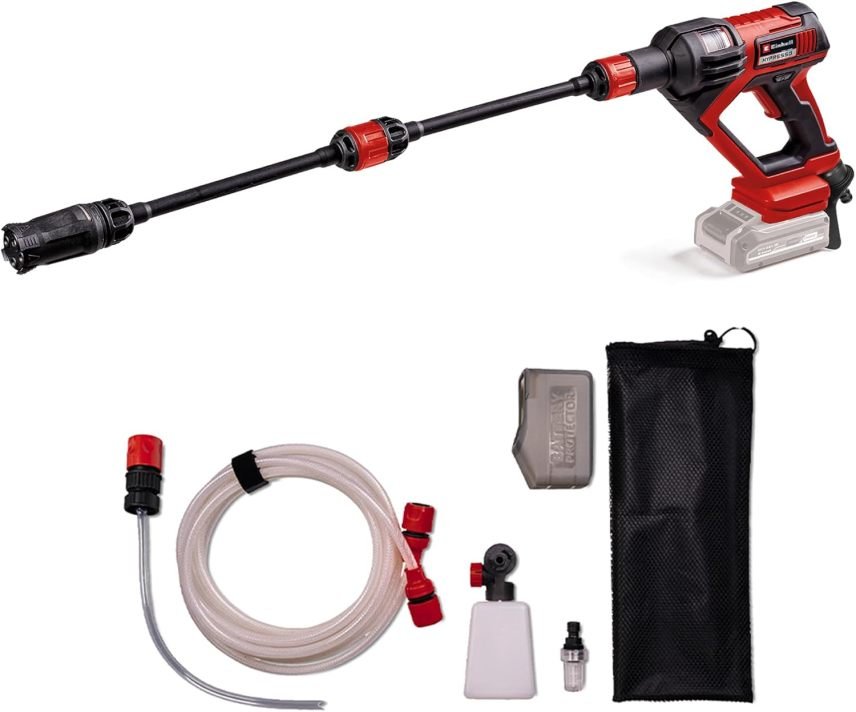 Einhell HYPRESSO 18/24-1 Power X-Change Pistolet nettoyeur haute pression sans fil – 18 V, 24 bar, nettoyage et arrosage mobiles, 240 L/h