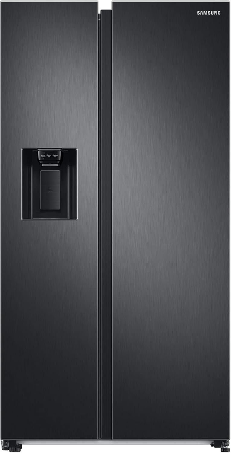 Samsung RS6GA8521B1/EG Réfrigérateur américain Side-by-Side 178 cm – 634 L, congélateur 225 L, technologie SpaceMax, Premium Black Steel