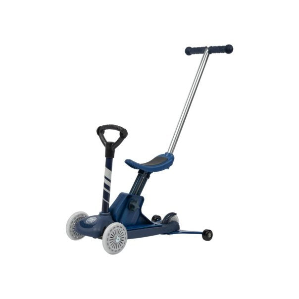 Playtive Trottinette Tri-Scooter 4-en-1 avec roulettes, bleue