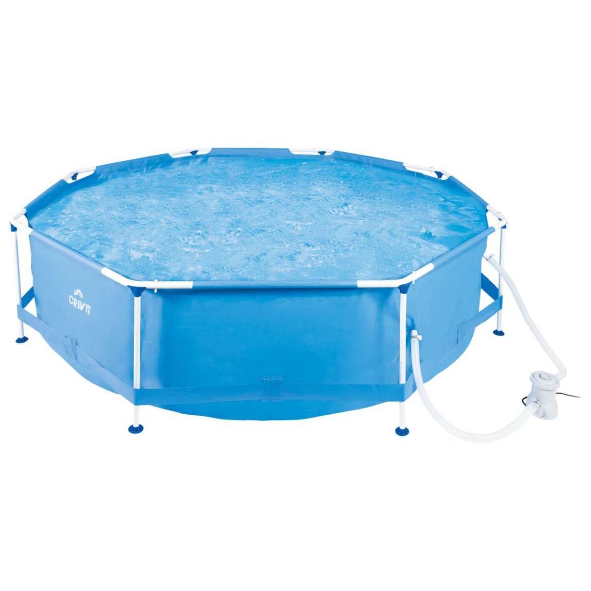 CRIVIT Piscine tubulaire Ø 300 × H 76 cm avec pompe filtrante