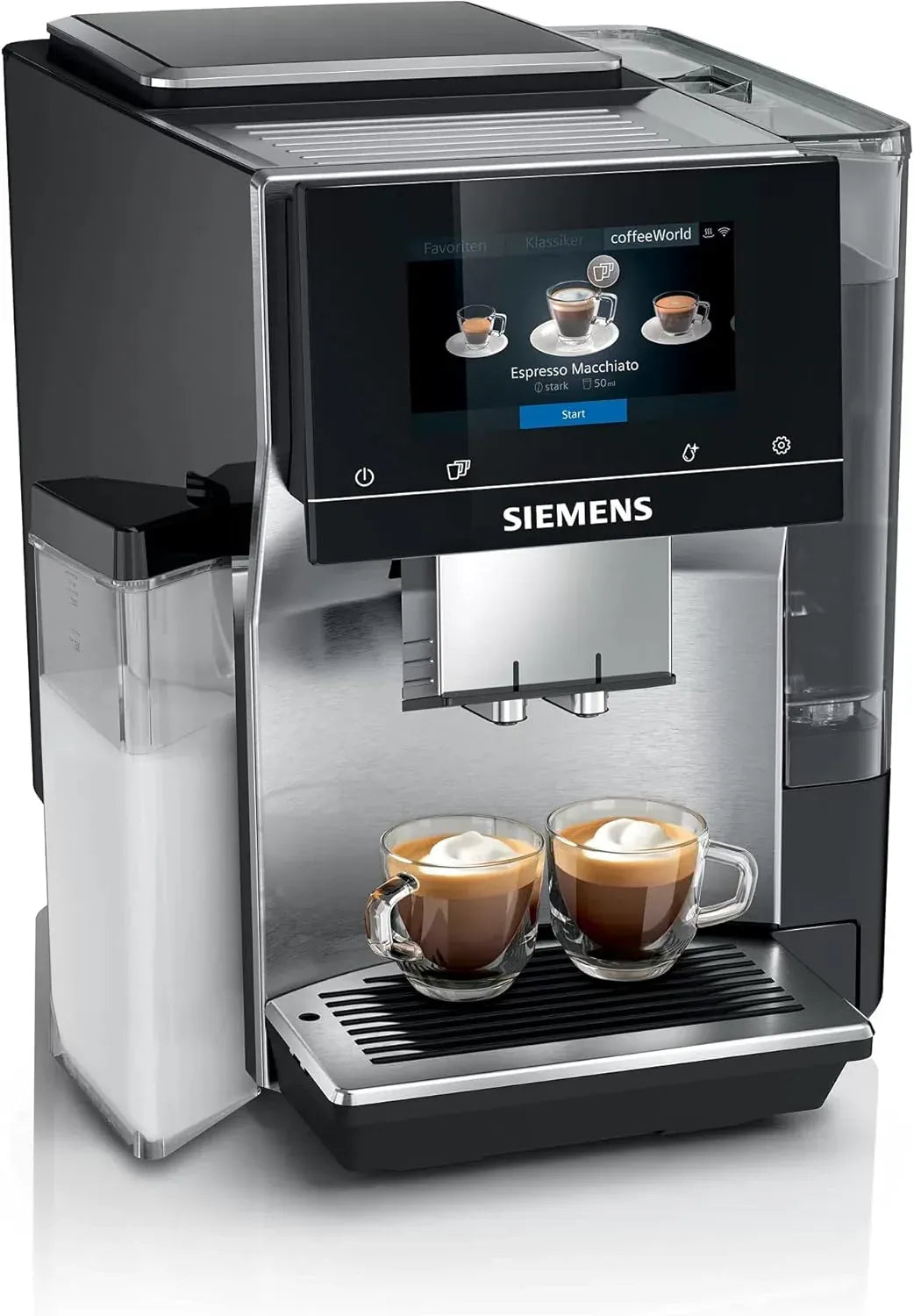 Siemens EQ900 TQ903D03 Machine à café automatique – Contrôle par application, écran tactile, mode Barista, AromaBoost, moulin premium, nettoyage