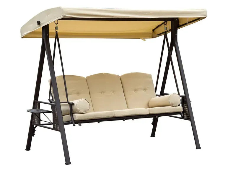 Outsunny Balancelle de jardin 3 places avec rembourrage