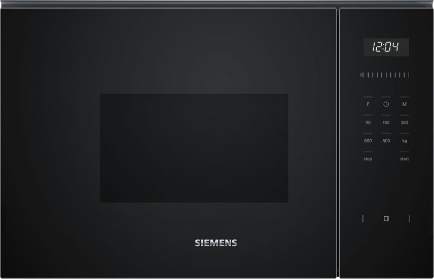 Siemens BF525LMB1 iQ500 Micro-ondes encastrable 59 × 38 cm – 800 W, 20 L, plateau 25,5 cm, touchControl, aide au nettoyage hydrolytique, 7 programmes
