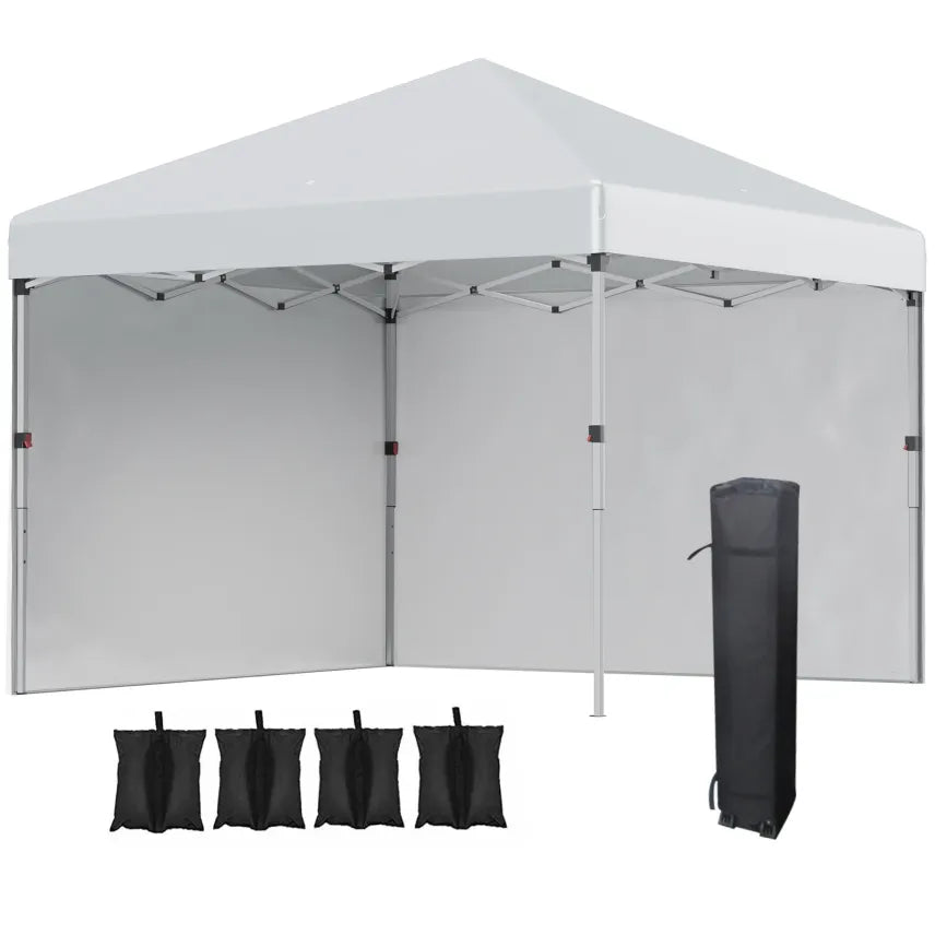 Outsunny Barnum pliant réglable en hauteur UV30+ avec parois latérales