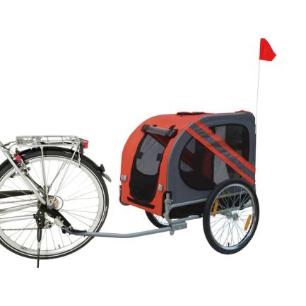 Karlie Remorque vélo Doggy Liner Economy jusqu’à 40 kg, rouge/gris