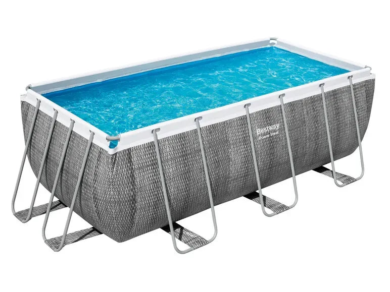 Power Steel™ Kit piscine tubulaire complet avec pompe filtrante, env. 412 × 201 × 122 cm