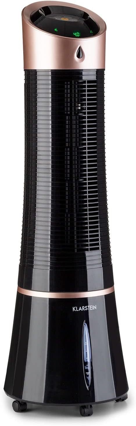 Klarstein Rafraîchisseur d’air intelligent 4-en-1 – Ventilateur, humidificateur et ionisation, réservoir 6 L, oscillation, 30 W, 210 m³/h, minuterie