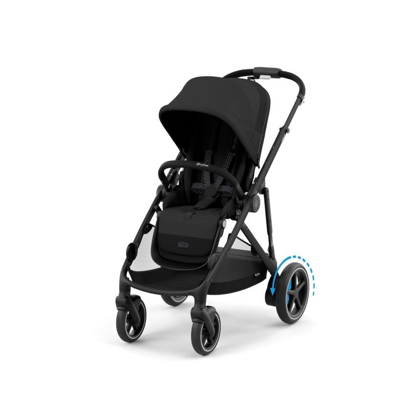 CYBEX Gold e-GAZELLE S Poussette électrique – De la naissance à env. 4 ans, 22 kg en solo/2 × 22 kg en duo, système tout-en-un avec plus de