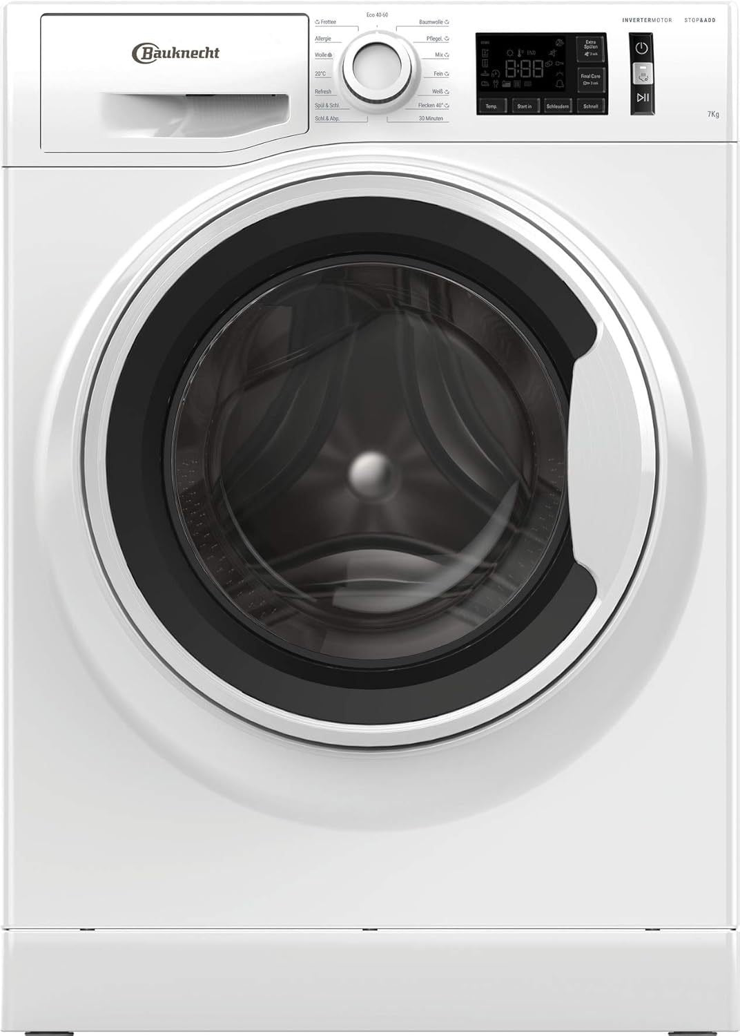 Bauknecht W Active 711 B Lave-linge frontal 7 kg, 1400 tr/min – Détachage puissant, programmes vapeur, Steam Hygiene antivirus, Steam Refresh