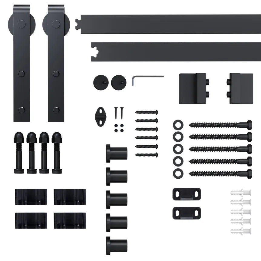 HOMCOM Kit de rail pour porte coulissante – Glissement silencieux, usage polyvalent