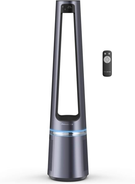 Rowenta QU5062 Eclipse 3-en-1 – Purificateur d’air, chauffage soufflant et ventilateur, filtre 99,9 % des particules, jusqu’à 30 m², 35 °C, modes