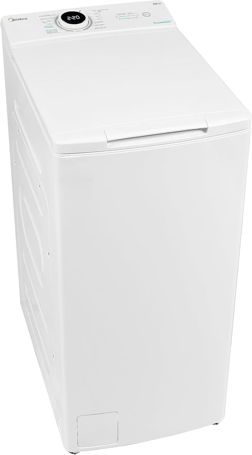 Midea MF10ET70B Lave-linge top 7 kg, classe A, 1200 tr/min – Moteur BLDC Inverter, vapeur, SoftOpener, grande ouverture, cycles 15/45 min, plusieurs