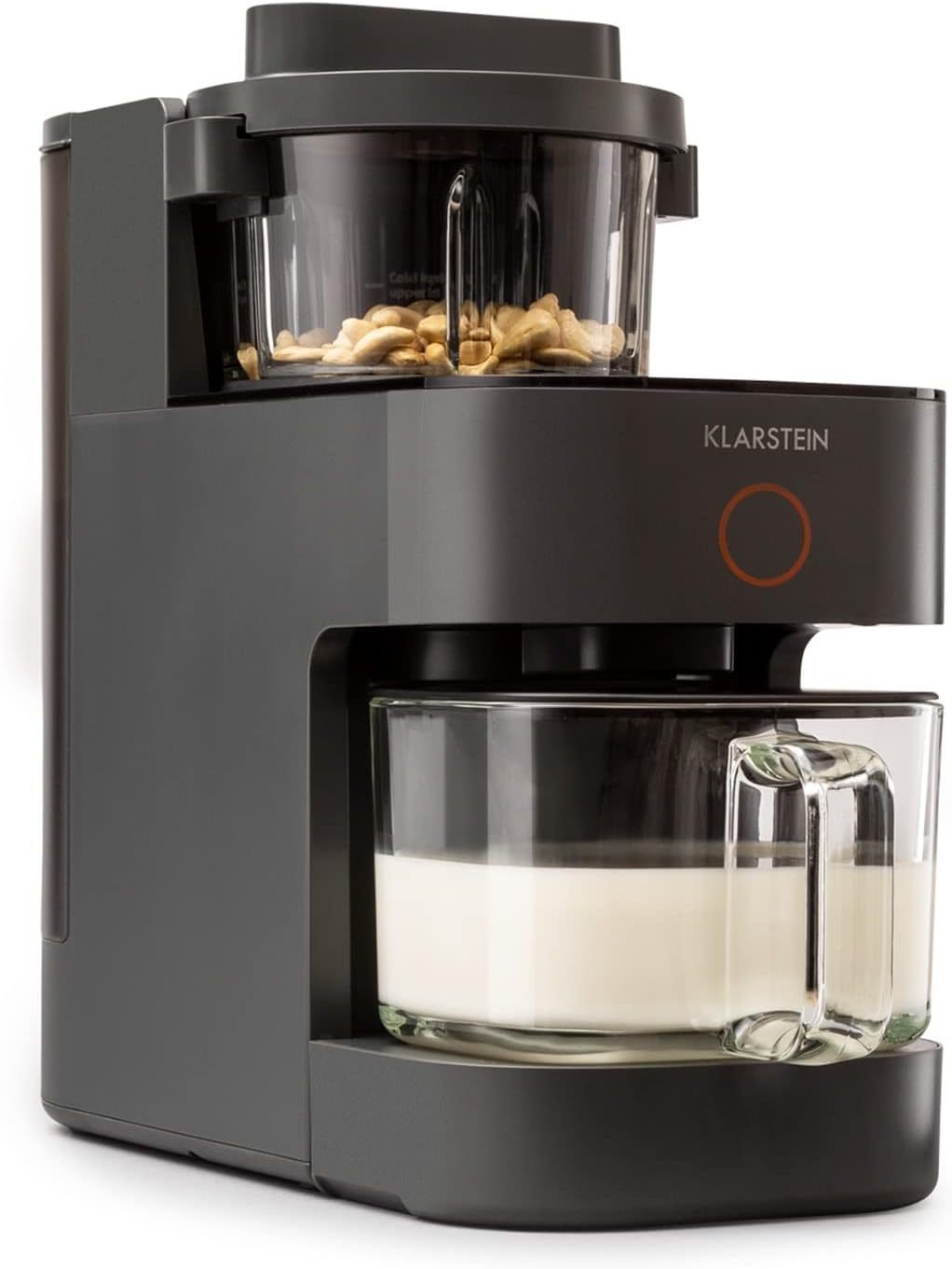 Klarstein Blender chauffant – Moteur 300 W + chauffe 1250 W, préparation de laits végétaux, chauffage 360°, 30 000 tr/min, écran tactile, noir