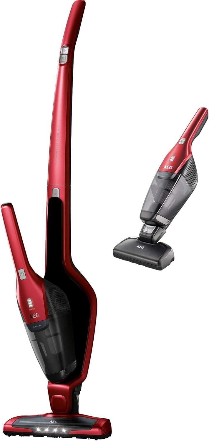 AEG Ergorapido CX7-2-45AN Aspirateur sans fil 2-en-1 – Sans sac, brosse animaux, jusqu’à 45 min, autonome, articulation 180°, nettoyage brosse, LED