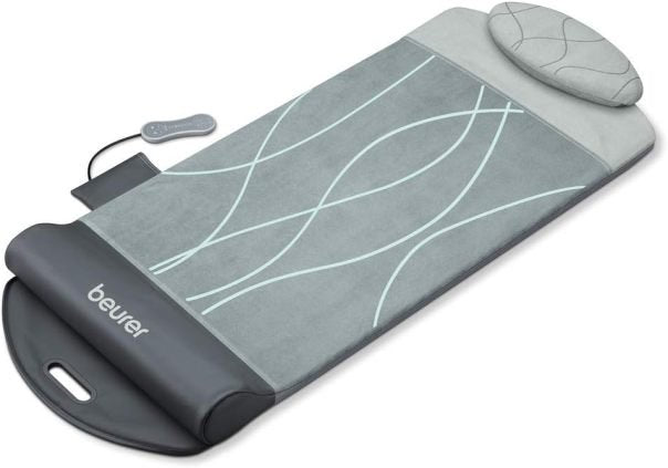 Beurer MG 280 Tapis yoga et stretching – Étirement musculaire et relaxation, massage nuque/épaules/dos, pliable, gris