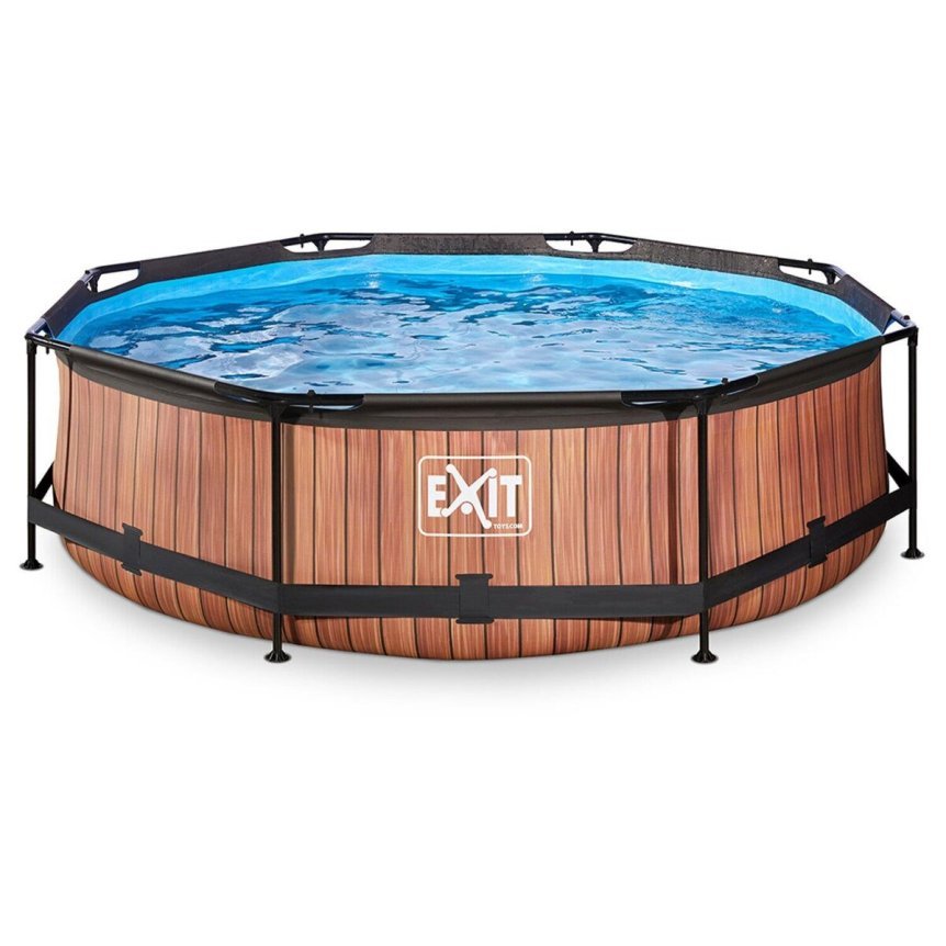 EXIT Toys Wood Pool Piscine tubulaire Ø 300 × 76 cm, marron
