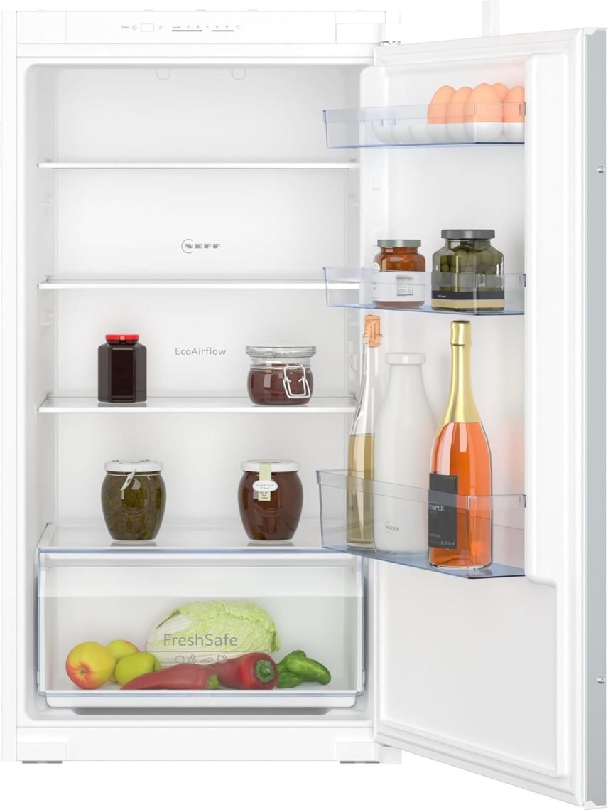 NEFF KI1311SE0 N 30 Réfrigérateur encastrable 102,5 × 56 cm, 165 L, fabriqué en Allemagne, silencieux, clayettes en verre de sécurité, tiroir