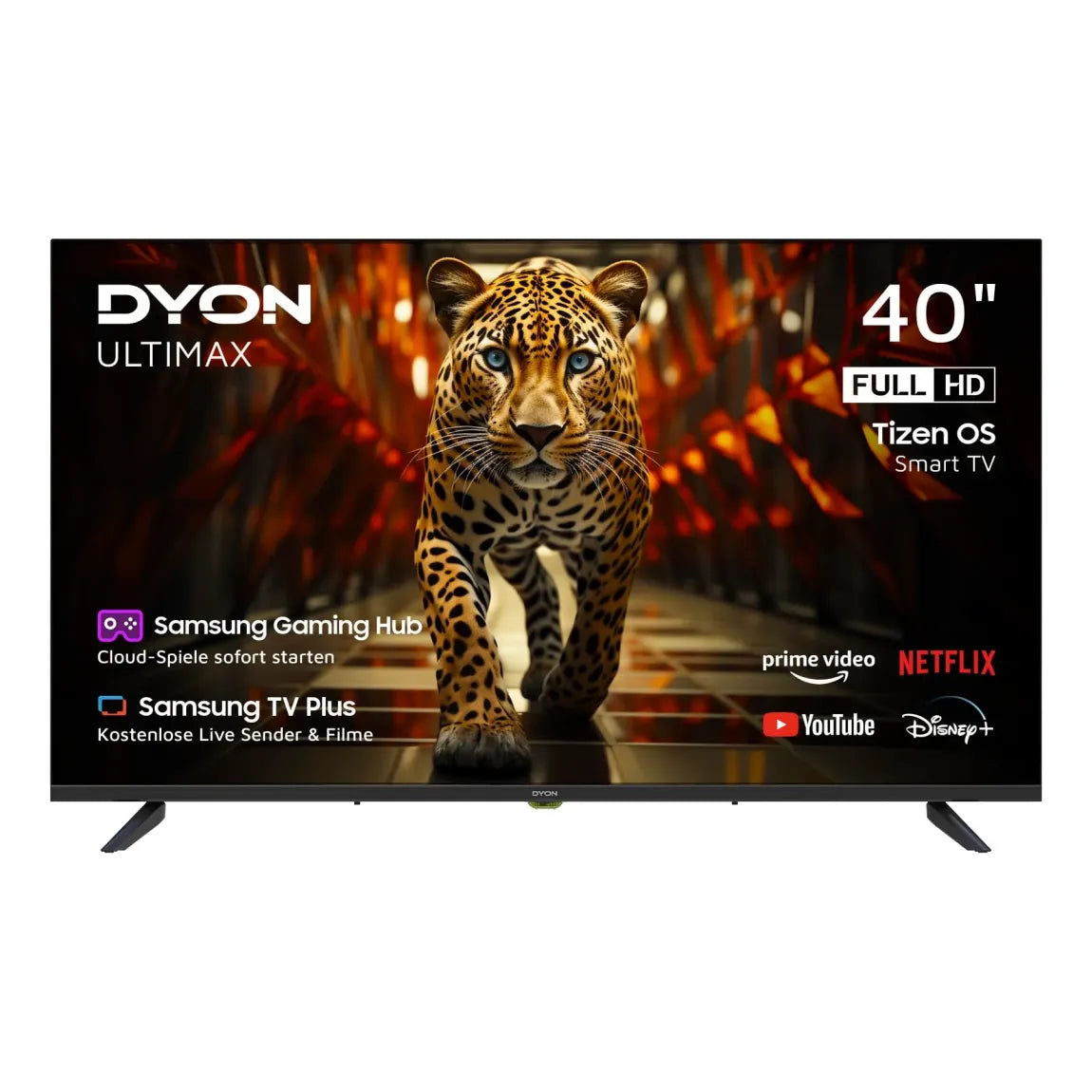 DYON ULTIMAX 40F-TI Smart TV 40″ Full HD avec Tizen OS – Triple tuner DVB-C/S2/T2, Smart & Gaming Hub, Prime Video, Netflix, Disney+