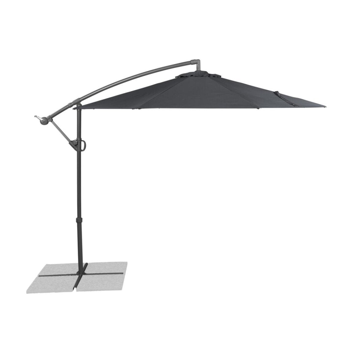 LIVARNO home Parasol déporté 3 m avec manivelle, anthracite