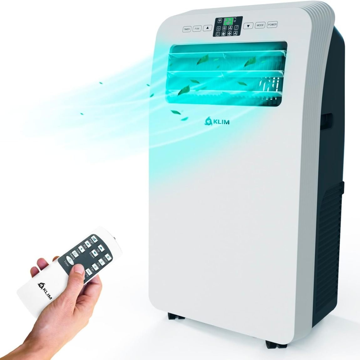 KLIM AC12000 Climatiseur mobile 12 000 BTU édition 2024 – Puissant et silencieux, déshumidification intégrée, ventilateur, refroidissement