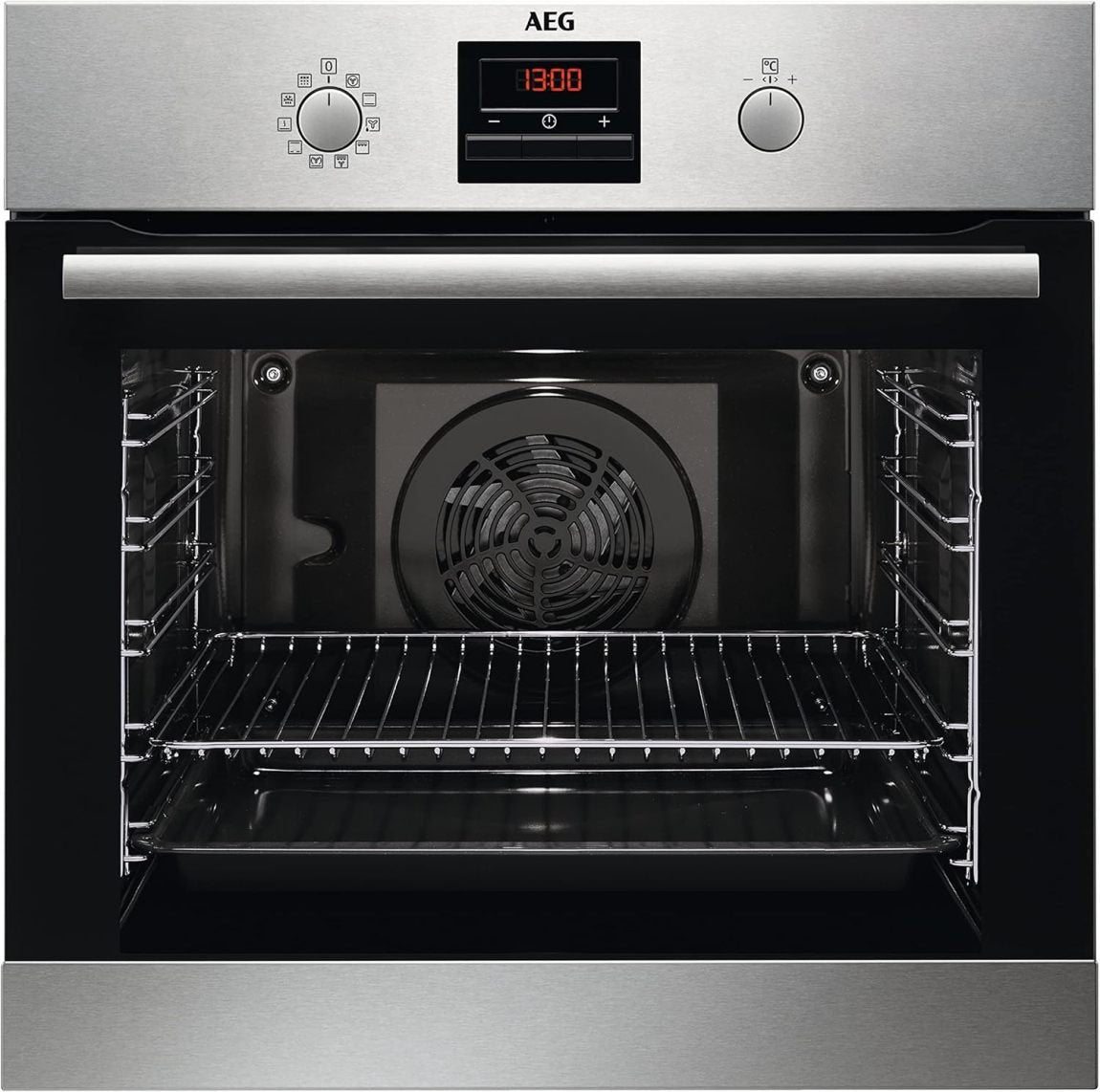 AEG Four encastrable Série 5 BPE53516AB – Chaleur tournante uniforme sur 3 niveaux, pyrolyse, 25 programmes auto, écran tactile LED, préchauffage