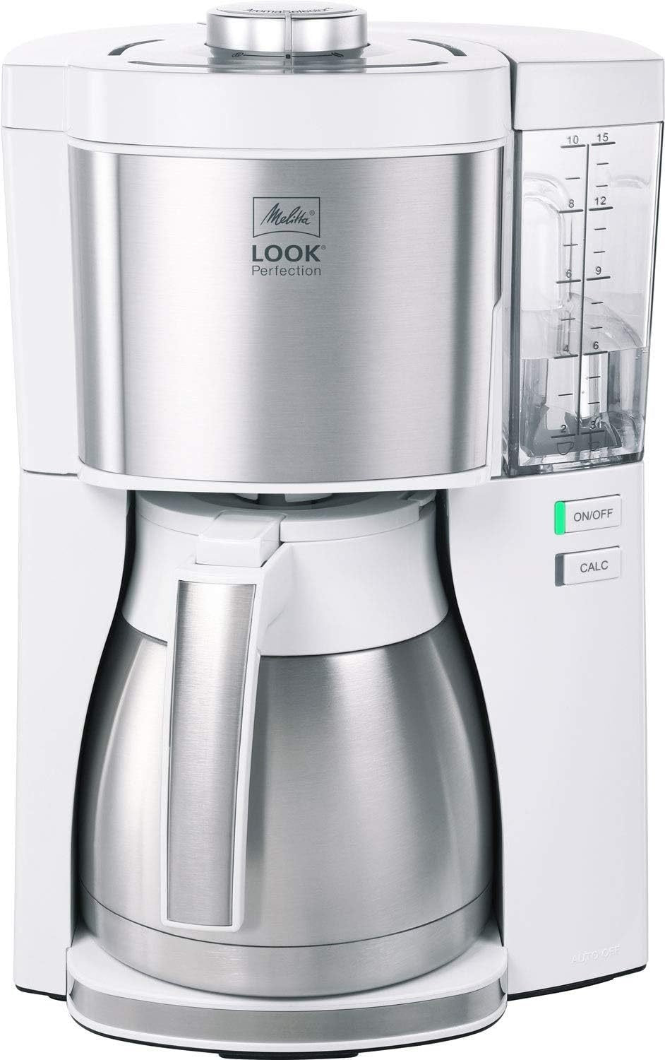 Melitta Look Perfection Cafetière filtre avec verseuse isotherme – Anti-goutte, 10 tasses, noir, 1025-16