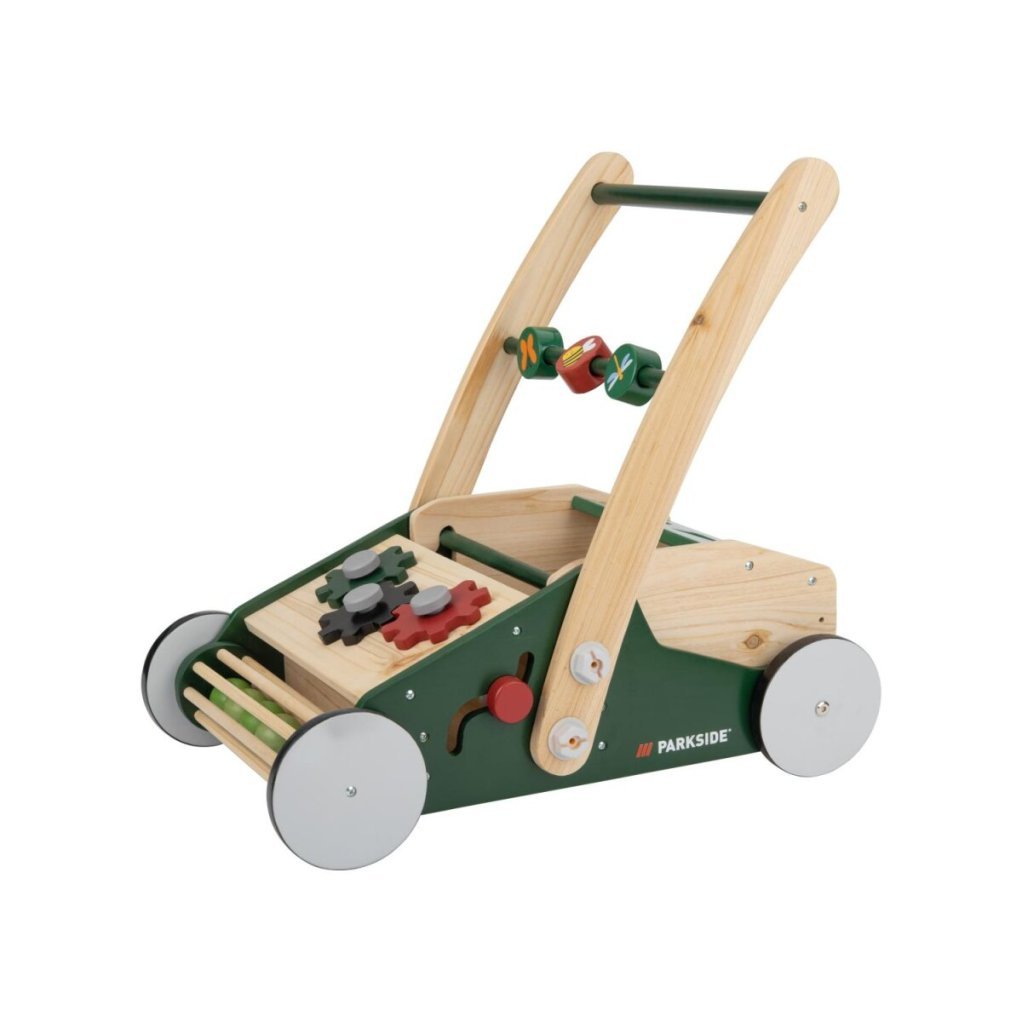 Playtive Chariot de marche avec caisse en bois amovible